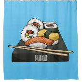 Rideaux De Douche Illustration de sushi (Devant)