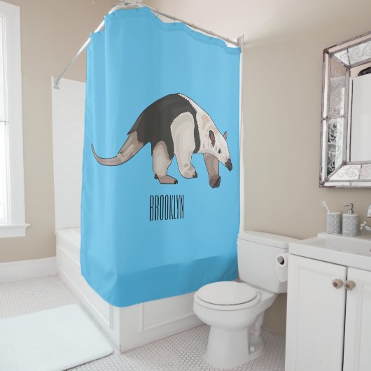Rideaux De Douche Illustration de Tamandua (En situation)