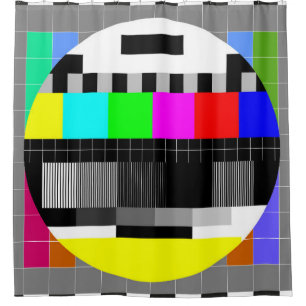 Rideaux De Douche illustration de tv pas de signal de retour dans le