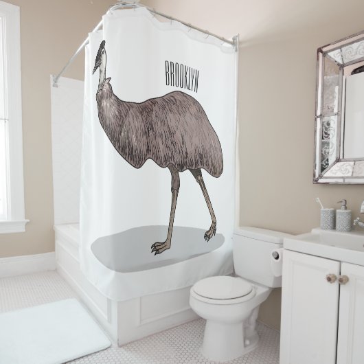 Rideaux De Douche Illustration d'Emu bird (En situation)