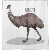 Rideaux De Douche Illustration d'Emu bird (Devant)