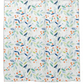 Rideaux De Douche Illustration des aquarelles du Motif botanique Pas (Devant)