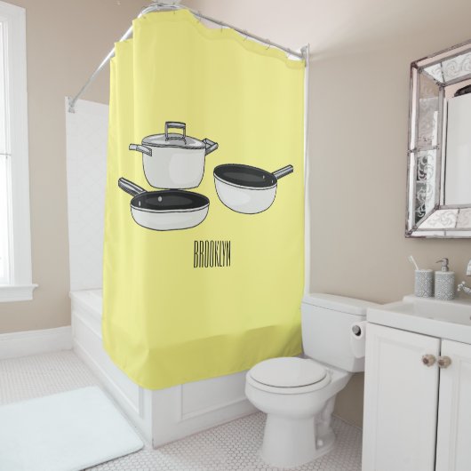 Rideaux De Douche Illustration des jeux de cuisine (En situation)