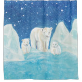 Rideaux De Douche Illustration des ours polaires (Devant)