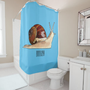 Rideaux De Douche Illustration d'escargot