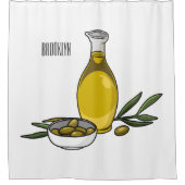 Rideaux De Douche Illustration d'huile d'olive (Devant)