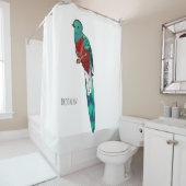 Rideaux De Douche Illustration d'oiseau de quetzal resplendissant (En situation)
