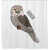 Rideaux De Douche Illustration d'oiseau de Tawny frogmouth (Devant)