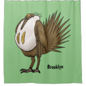 Rideaux De Douche Illustration d'oiseau de tétras des armoises (Devant)