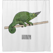Rideaux De Douche Illustration du caméléon de Jackson (Devant)