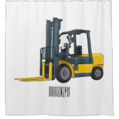 Rideaux De Douche Illustration du chariot élévateur (Devant)