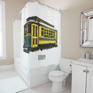 Rideaux De Douche Illustration du chariot Mata