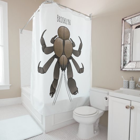 Rideaux De Douche Illustration du crabe de coco (En situation)