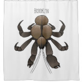 Rideaux De Douche Illustration du crabe de coco (Devant)