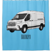 Rideaux De Douche Illustration du fourgon de livraison (Devant)