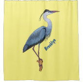 Rideaux De Douche Illustration du grand héron bleu (Devant)