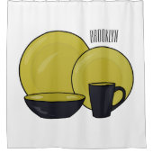 Rideaux De Douche Illustration du jeu de produits de table (Devant)