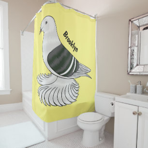Rideaux De Douche Illustration du pigeon pigeon du Bouclier de Saxon