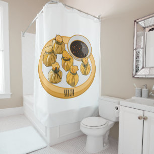 Rideaux De Douche Illustration du porte-monnaie thaïlandais de creve