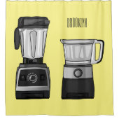 Rideaux De Douche Illustration du processeur et du mixeur alimentair (Devant)