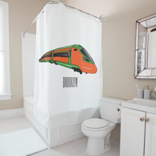 Rideaux De Douche Illustration du train à balles (En situation)