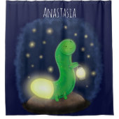 Rideaux De Douche Illustration du ver vert mou (Devant)
