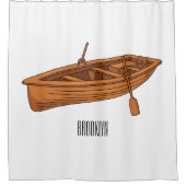 Rideaux De Douche Illustration d'un bateau à roues (Devant)