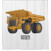 Rideaux De Douche Illustration d'un camion à grande échelle (Devant)