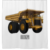 Rideaux De Douche Illustration d'un camion à grande échelle (Devant)