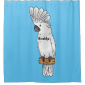 Rideaux De Douche Illustration d'un oiseau de cobaye-parapluie (Devant)