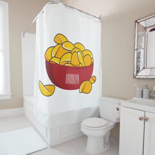 Rideaux De Douche Illustration d'une puce de pomme de terre (En situation)