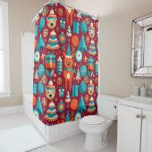 Rideaux De Douche Illustration festive (En situation)