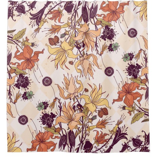 Rideaux De Douche Illustration Floral Light Raster (Devant)