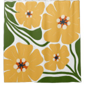 Rideaux De Douche Illustration florale (Devant)