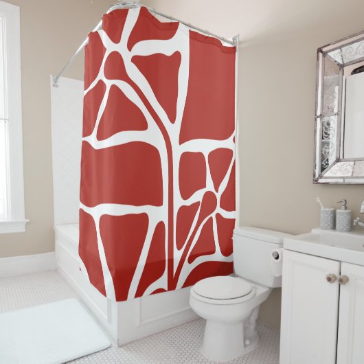 Rideaux De Douche Illustration florale (En situation)