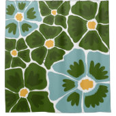 Rideaux De Douche Illustration florale (Devant)
