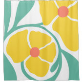 Rideaux De Douche Illustration florale (Devant)