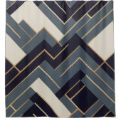 Rideaux De Douche Illustration géométrique en or (Devant)