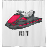 Rideaux De Douche Illustration Jet ski (Devant)
