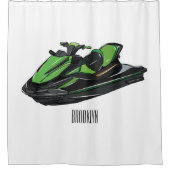 Rideaux De Douche Illustration Jet ski (Devant)