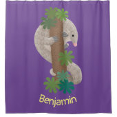 Rideaux De Douche Illustration mignonne de fourmilier pangolin heure (Devant)