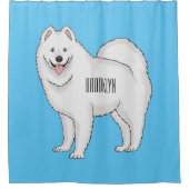 Rideaux De Douche Illustration Samoyed dog (Devant)