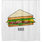 Rideaux De Douche Illustration Sandwich (Devant)