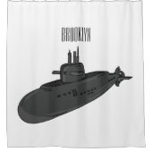 Rideaux De Douche Illustration sous-marine (Devant)