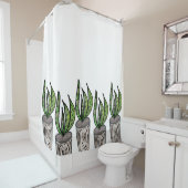 Rideaux De Douche Illustration tirée à la main du Plante serpent (En situation)