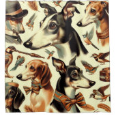 Rideaux De Douche Illustration vintage de Greyhound (Devant)