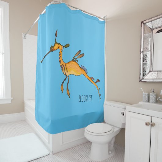 Rideaux De Douche Illustration Weedy seadragon (En situation)