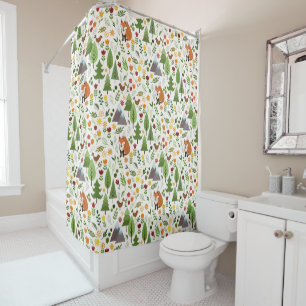 Rideaux De Douche Illustrations scandinaves de style sur Crm RPT Ptn