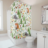 Rideaux De Douche Illustrations scandinaves de style sur le motif (En situation)