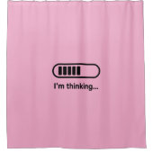 Rideaux De Douche I'm Thinking... Loading Progress Bar Pink Minimali (Devant)